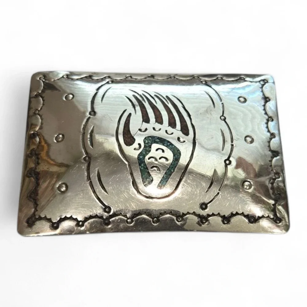 Vintage Belt Buckle Nickel Silver 1